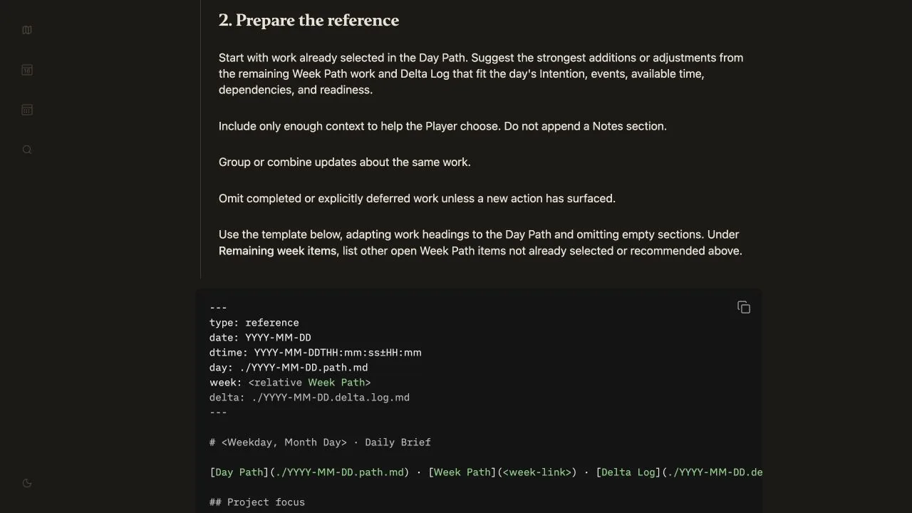 Daily Brief workflow instructions and output template