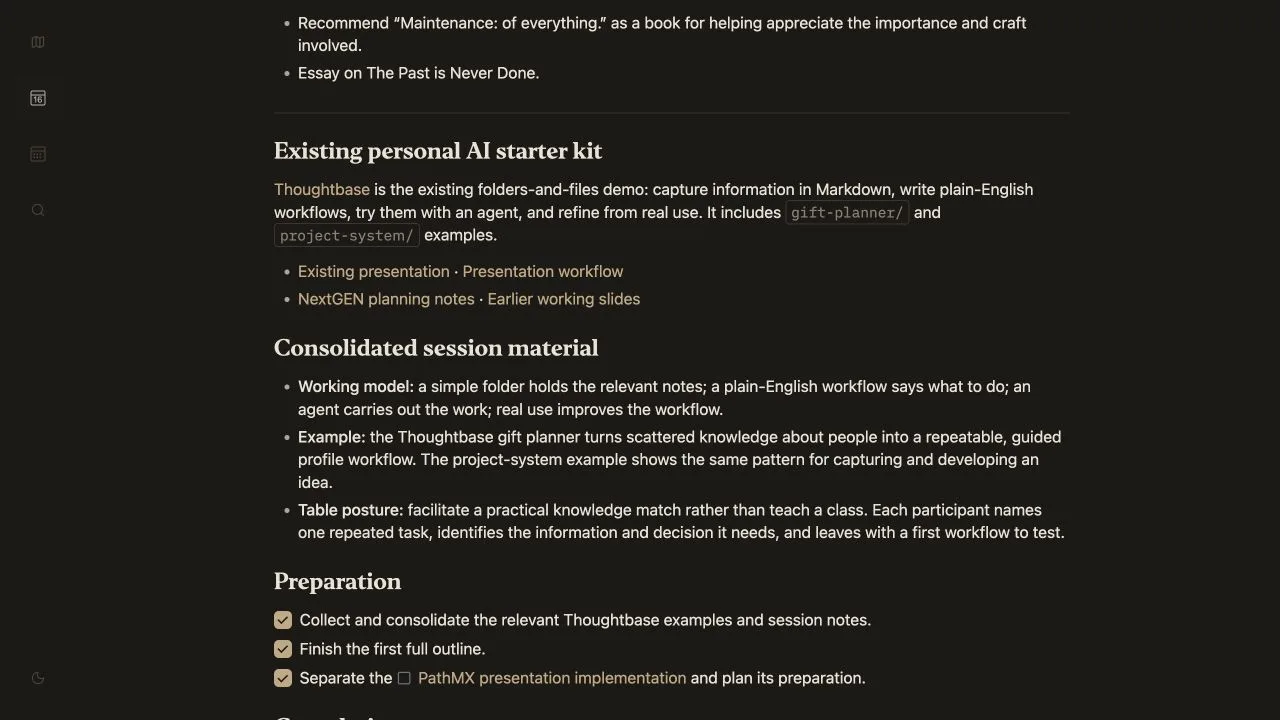 Presentation outline Step with collected sources and preparation