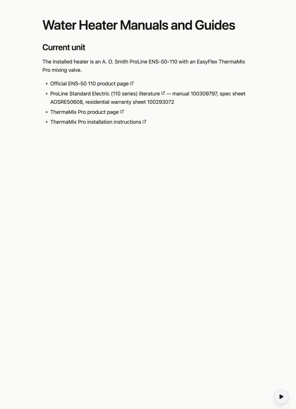 Water heater guide